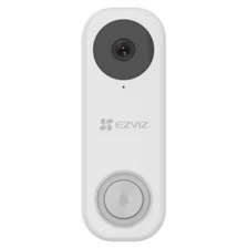 Видеозвонок EZVIZ DB1C FHD 1080P, 1/2,4" ProScan CMOS/2.1 мм, угол обзора: 170/Н.264/Н.265/IP65/Детекция фигуры человека/Двусторонняя аудиосвязь/Wi-Fi 2.4 ГГц/5 ГГц/MicroSD до 256GB/