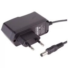 Источник питания 110-220 V AC/12 V DC 1 А 12 W с DC разъемом подключения 5.5х2.1, без влагозащиты (IP23)