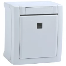 Выключатель Panasonic Pacific откр. 1кл. с подсветкой IP54 белый матовый (упак.:1шт) (WPTC40022WH-RU)